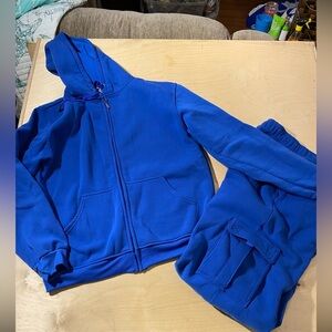 Old Skool Blue Hoodie and Sweatpants Set XL (NO)